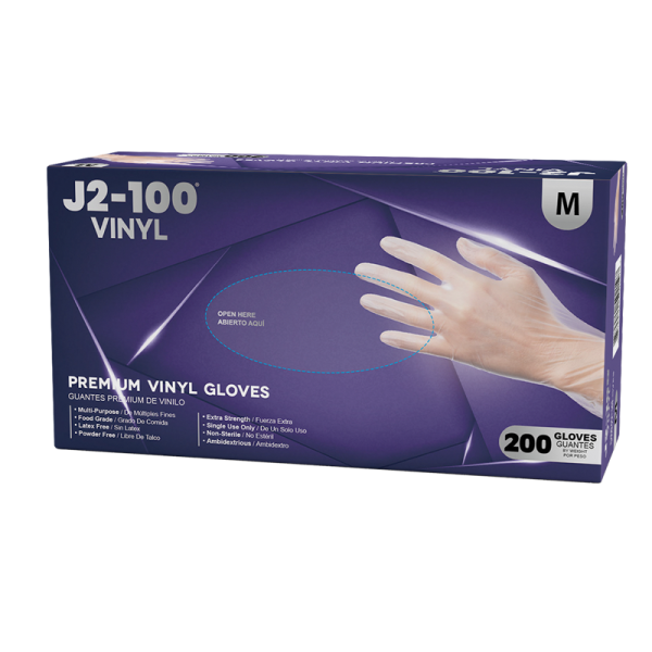 J2-100 Vinyl Premium Food Grade Gloves